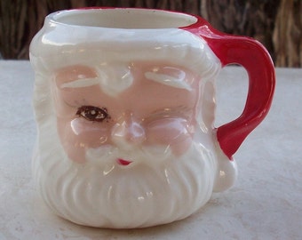 cup Set santa Vintage Mug 1987 Believe Cup Ceramic Santa Enesco I Santa In Claus vintage