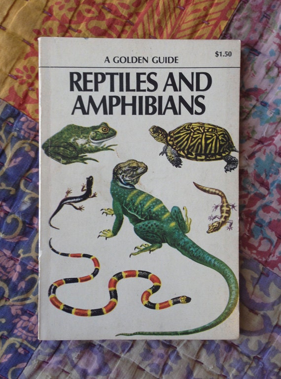 Vintage Book : Reptiles & Amphibians, A Golden Guide