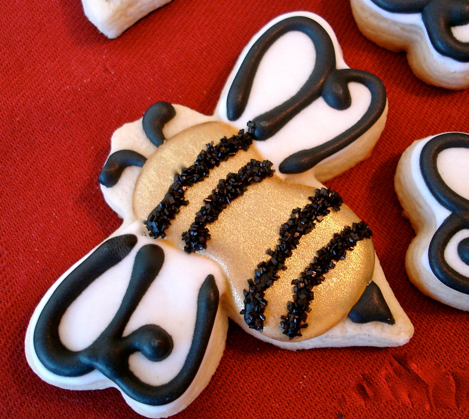 Honey Bee sugar cookies - One dozen
