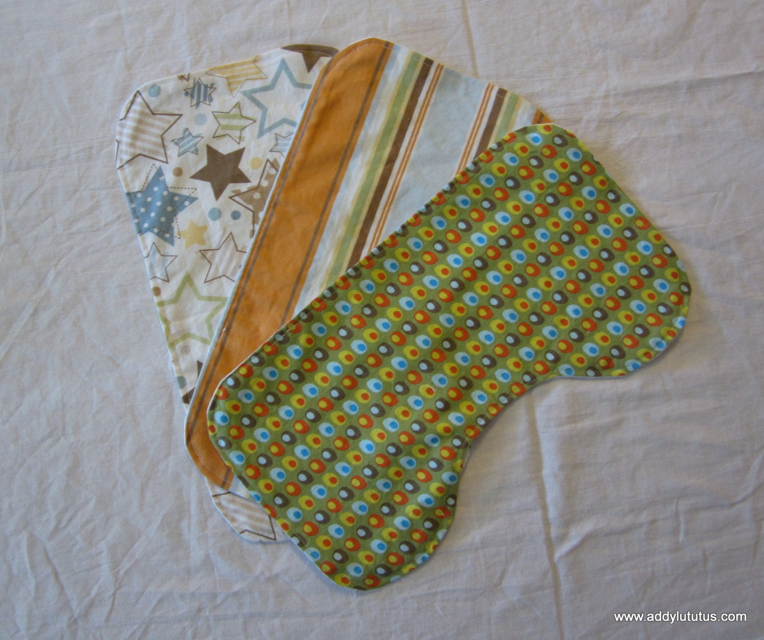 Contoured Burp Clothes, set of 3