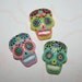 3 x Medium Sized Pastel Sugar Skulls Cabochon Flatbacks