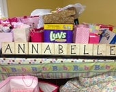 Scrabble Baby Name Tiles and Tray