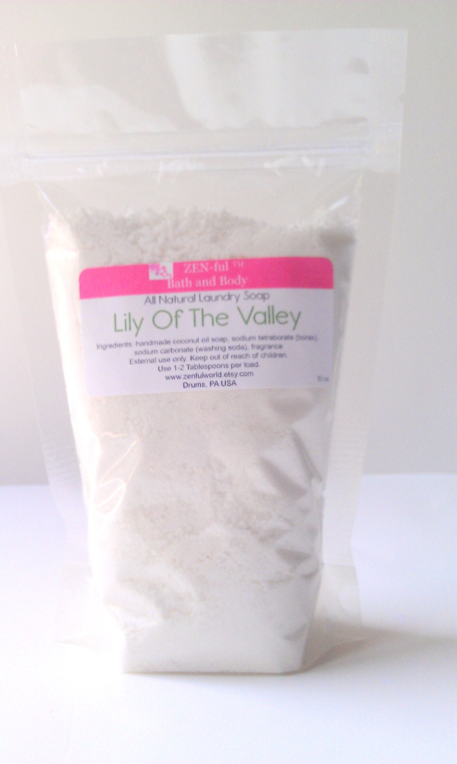 Laundry Soap Lily Of The Valley, Laundry Detergent, Handmade Soap, Natural Cleaning, Laundry Powder 10 oz