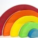 Wood Toy - Rainbow Stacker - Waldorf Toddler Toy - Wooden Stacking Toy - Rainbow Wooden Toy