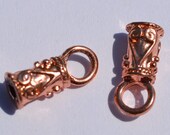 Rose Gold Color - 8 PCS of End Caps. Zinc Alloy,  Lead, Cadmium and Nickel Free, cord end, findings