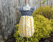 The Battersea Bubble Dress in Pennant -- Smocked Cotton Bubble Dress