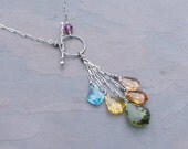 Cascades - Handcrafted Sterling Silver and Swavorski Crystal Necklace