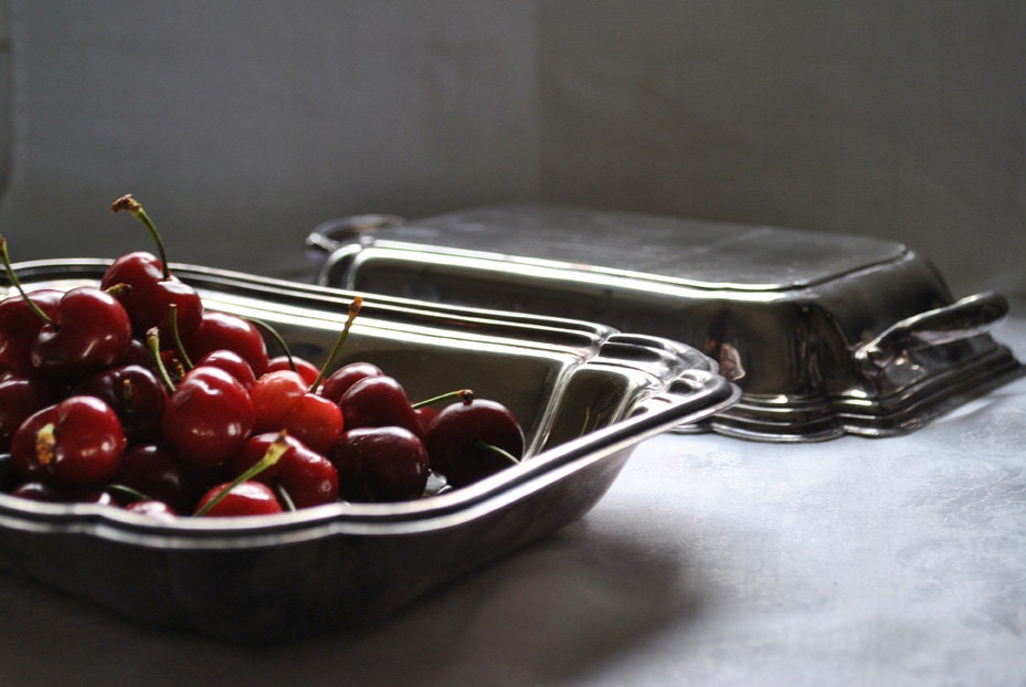 Vintage Silverplate serving dish, International Silver Co. Chadwick pattern, collectible silver, Cottage chic, vintage home decor, wedding