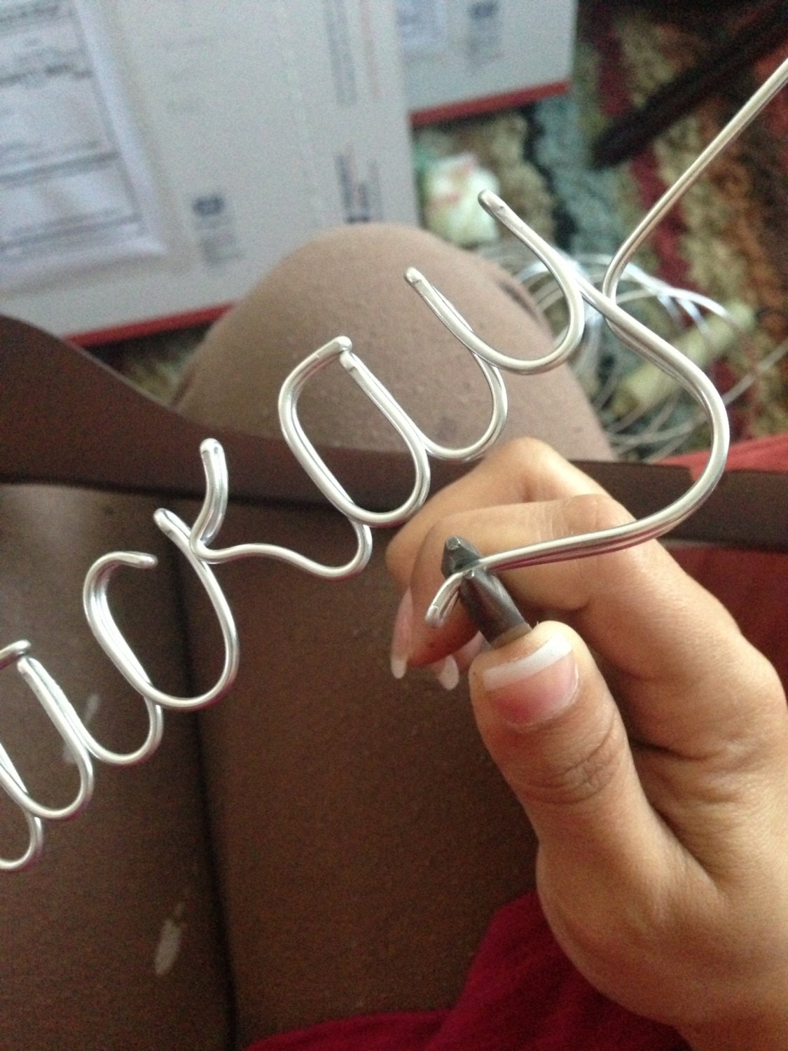 Personalized wedding dress hanger, bride hanger, wedding dress hanger, bridesmaid, gift
