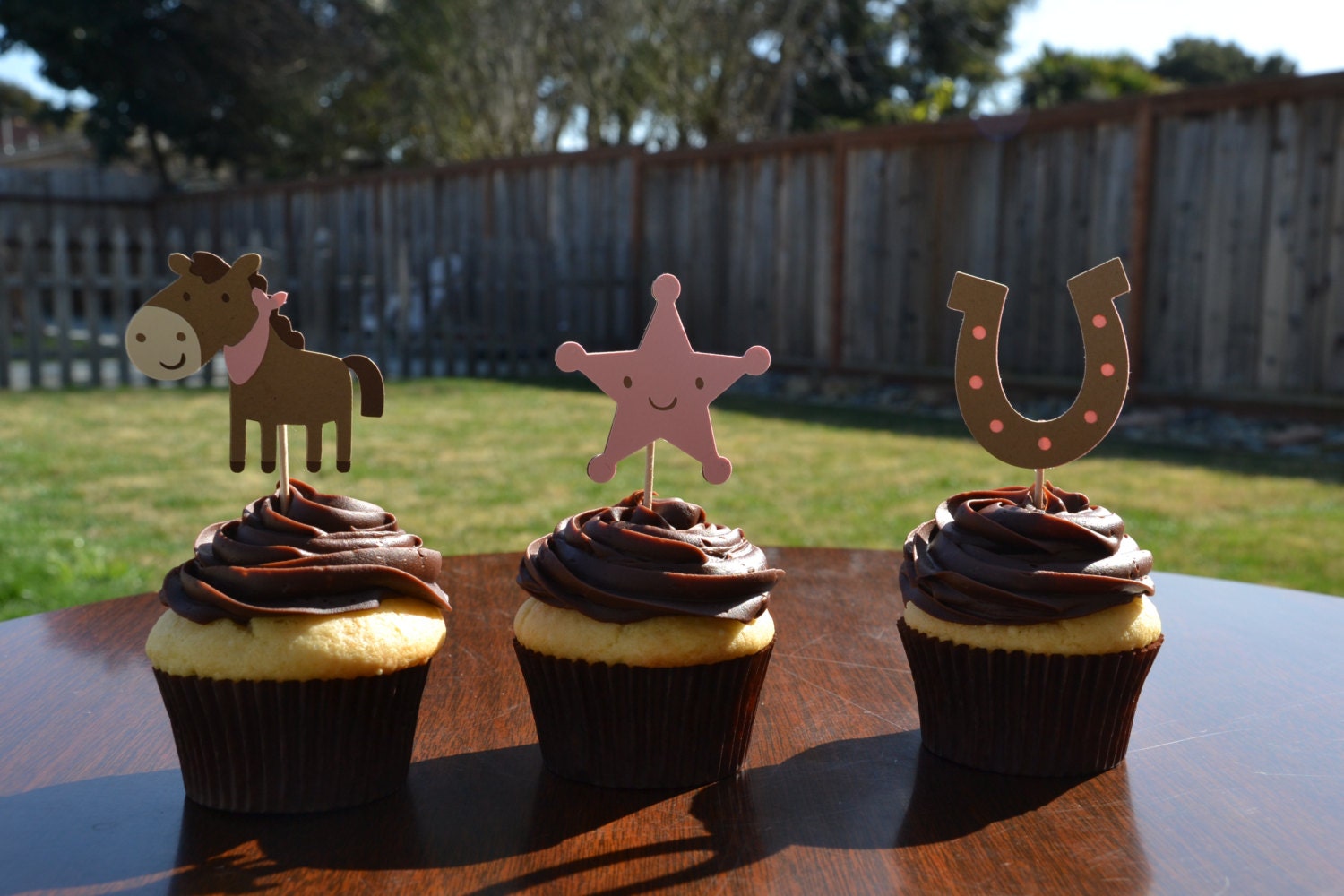 Cow Girl Cupcake toppers