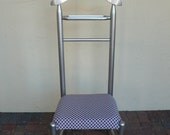 Silver vintage chair valet clothes hanger chair back