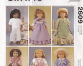 American Girl Doll Clothes Gotz Pleasant Company Unused McCalls 2609 Sewing Pattern