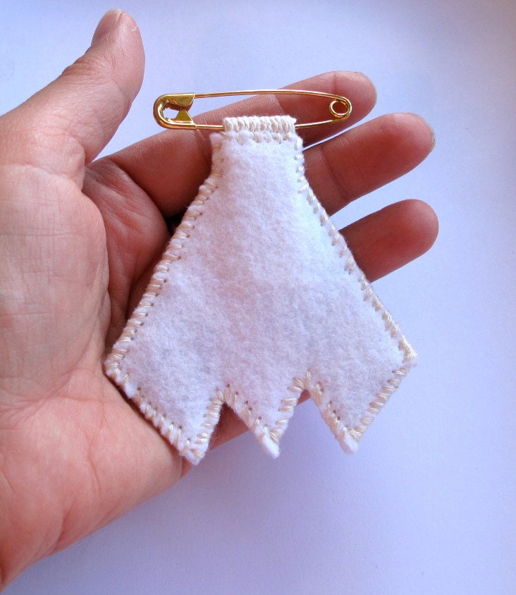 Chevron diamond badge embroidered coral blue peach tan brooch Tuareg inspired