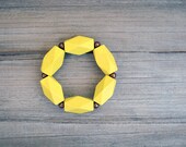 Geometric Bracelet / Yellow Bracelet / Strech Bracelet
