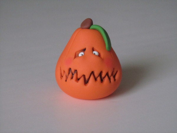 Polymer Clay Halloween Pumpkin Figure