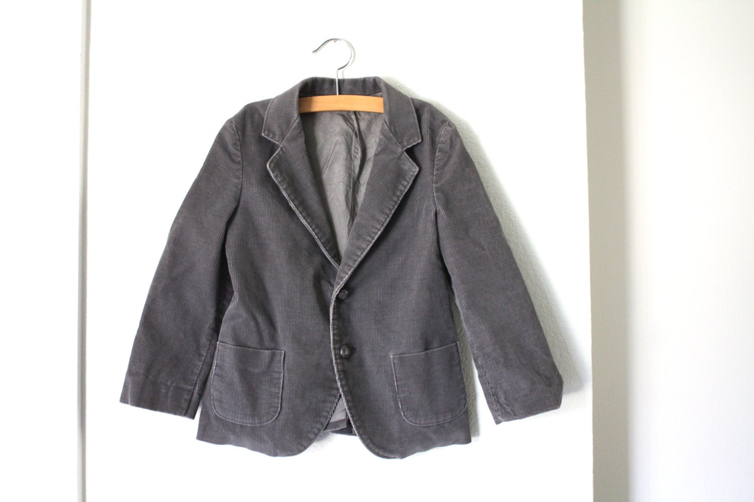 Vintage Grey Corduroy Blazer, Sport Coat, Little Boys Size