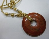 Handcrafted Red Jasper Prayer Knot necklace