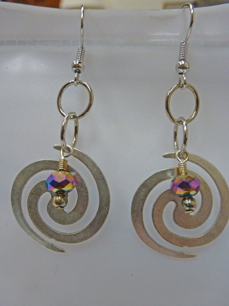 Spiral with Dangle Earrings