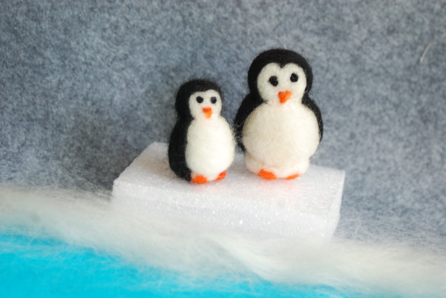 Needle Felted Penguins Handmade Summer Time Fun