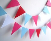 Bunting Garland, Decorations, Banner, Paper Garland, patriotic