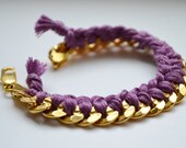 Purple Woven Chain Bracelet