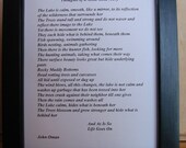 Poem, framed black, 8x10 frame