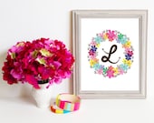 Though Very Humble : Custom Fiesta Wreath Monogram Print