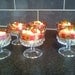 Vintage/Retro Ruby flash glass sundae dessert stemmed dishes x 6
