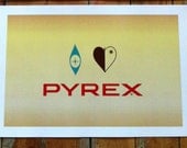 Pyrex Poster - "Eyes" & "Golden Hearts" Pyrex Pattern