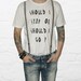 Men T-Shirt "should i stay or should i go" white