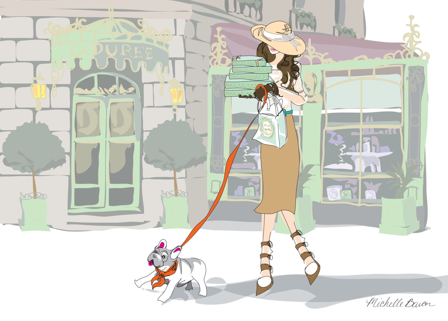 Trip to Laduree Illustration Print