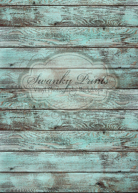5ft x 7ft Vinyl Backdrop WOOD FLOORDROP Blue Washed Wood