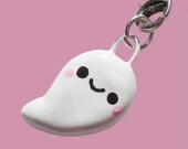 Kawaii Ghost Phone Charm Polymer Clay