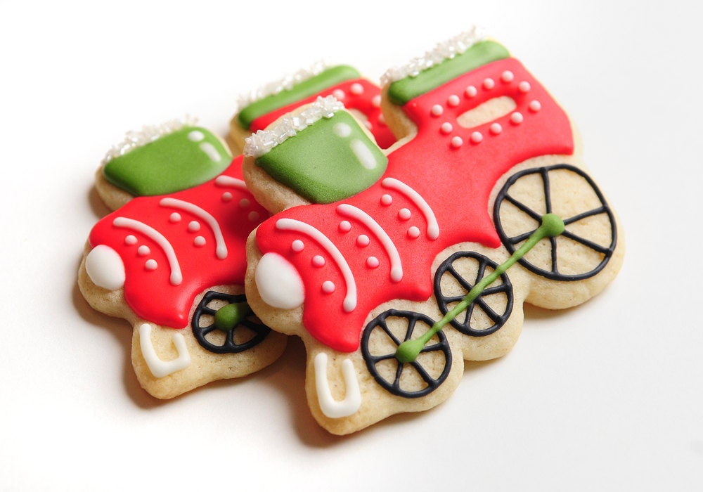 Christmas Train Sugar Cookies