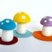 Needle Felted Set of 3 Mushrooms-Natural Toy