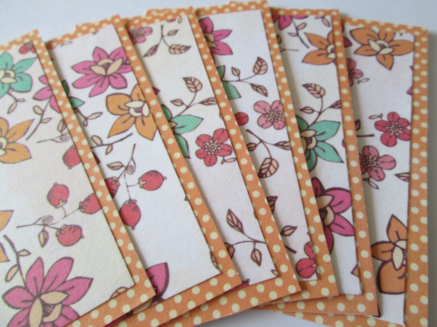 Spring Floral Mini Card and Envelope set, 6, pcs