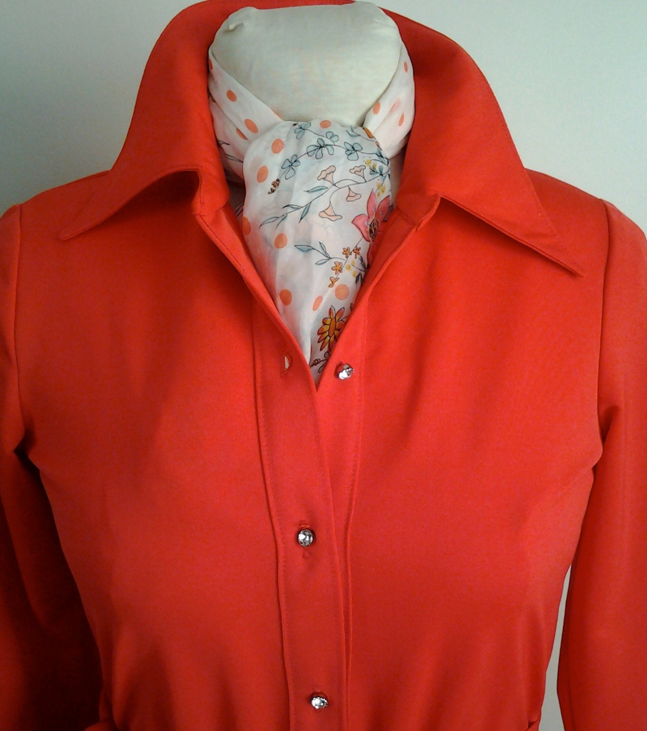70's Orange Maxi Dress