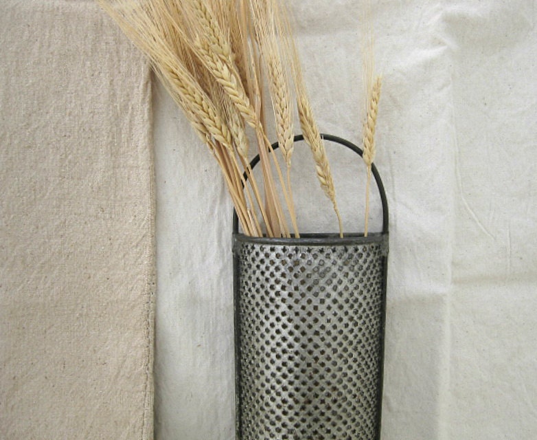 Vintage Metal Hand Grater with Age Discoloration, "Grate, Grate"