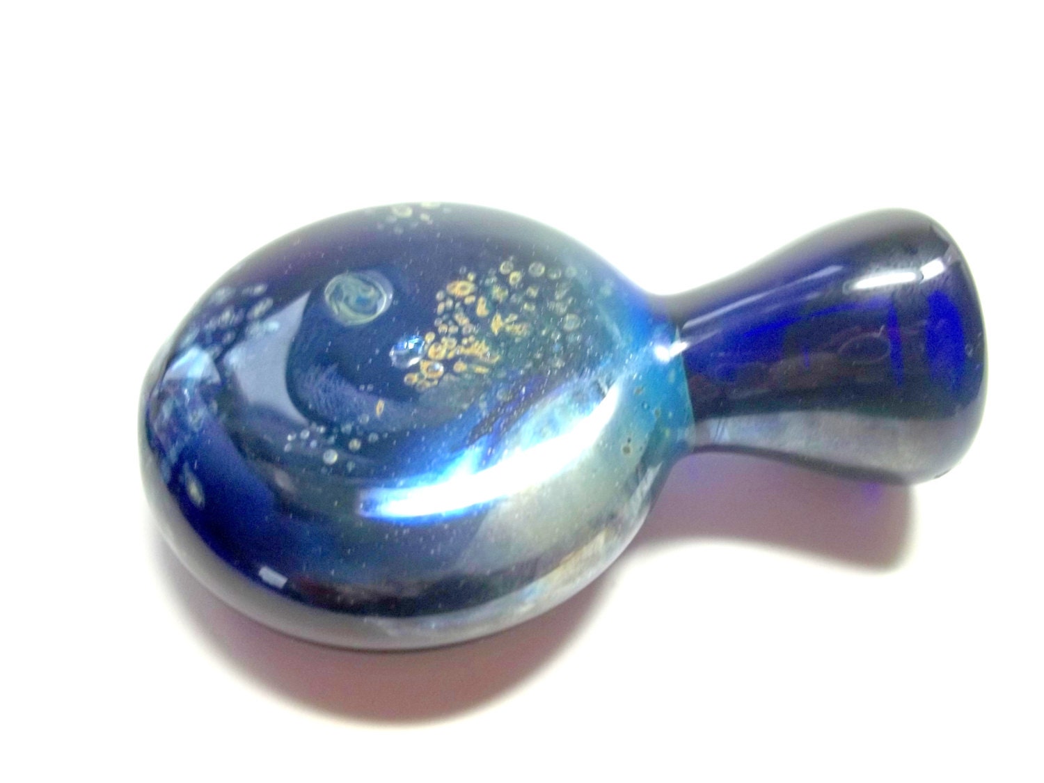 Glass Pipe, Space Disc Chillum, Galaxy, Hand Blown Cosmic Glass, READY to SHIP, Heady, CGGE Team J3