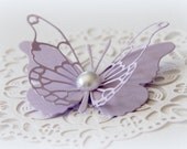 Set of 6 Butterflies. Scrapbooking embellishments. Wedding decoration.
