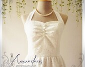 White Lace Dress Vintage Inspired Lace Dress Party Wedding Bridal Shower Prom Engagement Sweet Summer Memory Dress Once Upon A Time