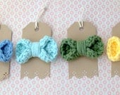 Crochet Hair bow / Bowtie/ Set of 4 by Lovenote Crafts
