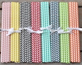 24 Chevron Paper Straws- Your Choice of Color Il_170x135