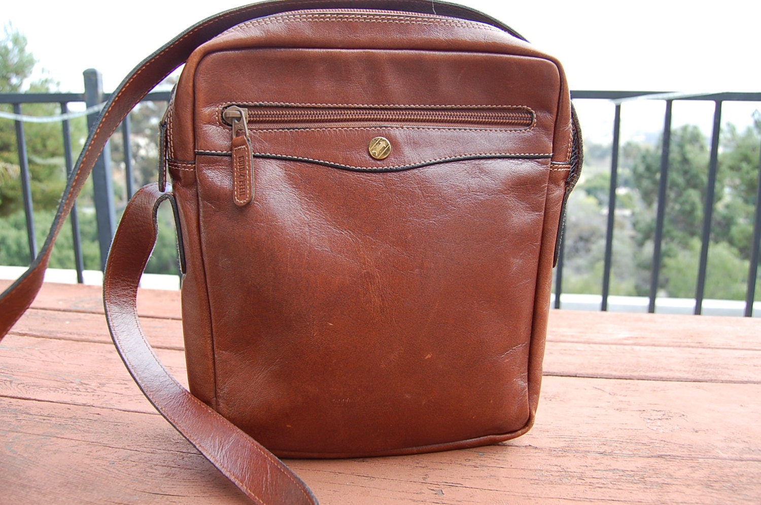 Leather GOLD PFEIL Messenger luggage satchel travel bag organzer GERMANY