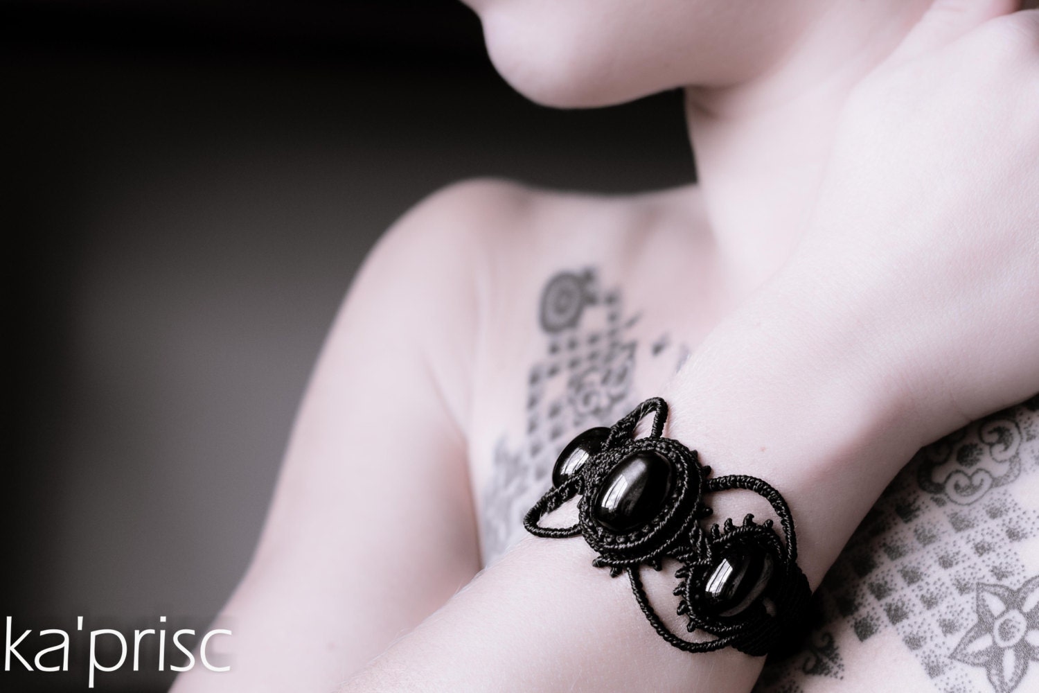 Macramé Indian Black Star Bracelet