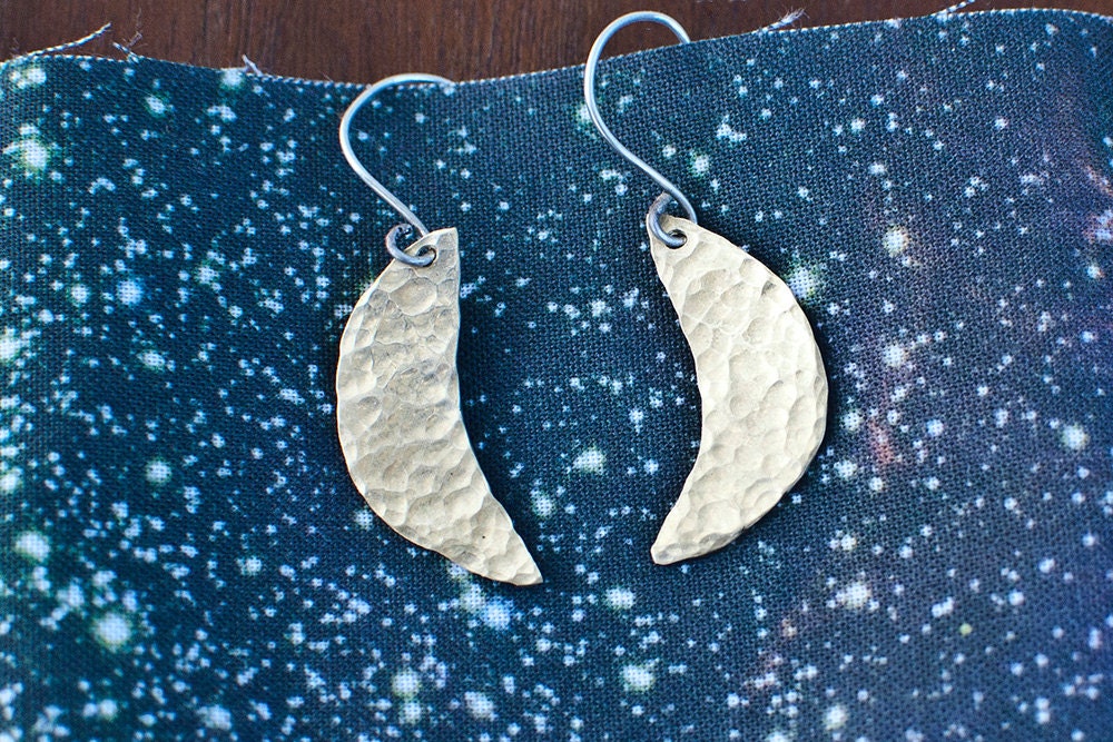 Crescent Moon Earrings, Waxing and Waning