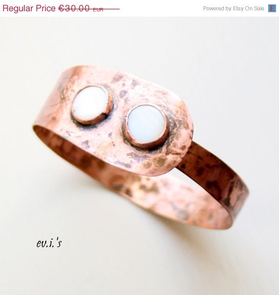 30% off Cream Mother of Pearl Copper Handcrafted Hand Cut Oxidized Wide Metalwork Statement Bangle Bracelet Cuff Gift for Her.Free Shipping