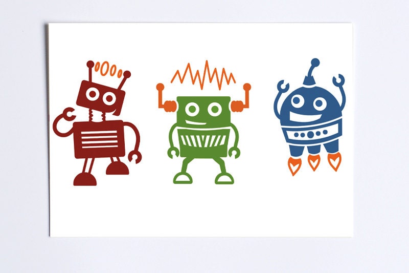 Postcard  "Robot Parade"