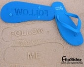 FOLLOW ME - Sand Imprint Flip Flops