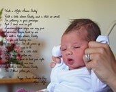 Baby Photo Canvas Paper Print (8 x 10) - First Father's Day Gift - Personalized Baby Photo Print - First Mother's Day Gift